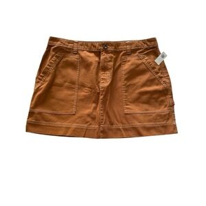 Old Navy Skirt NWT Cargo Loop Denim Camel Brown Sz 18 100% Cotton Casual Summer